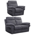 Tanya Grey Fabric Electric Recliner 2+1 Seater Sofa Set