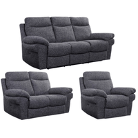 Tanya Grey Fabric Electric Recliner 3+2+1 Sofa Set