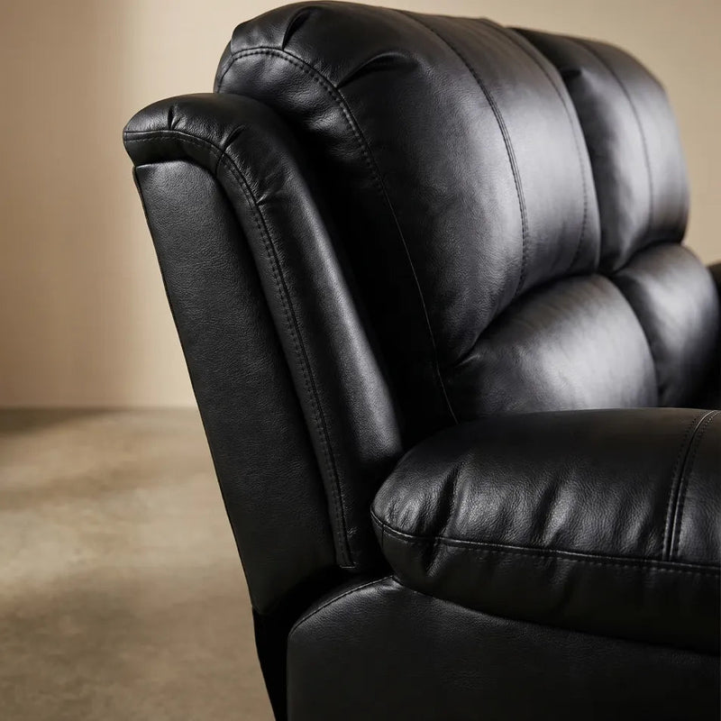 Valencia Black Leather Electric Recliner 2 Seater Sofa - view 5 - Furniture Instore