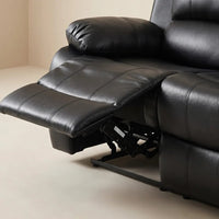 Valencia Black Leather Electric Recliner 3 Seater Sofa - view 5 - Furniture Instore
