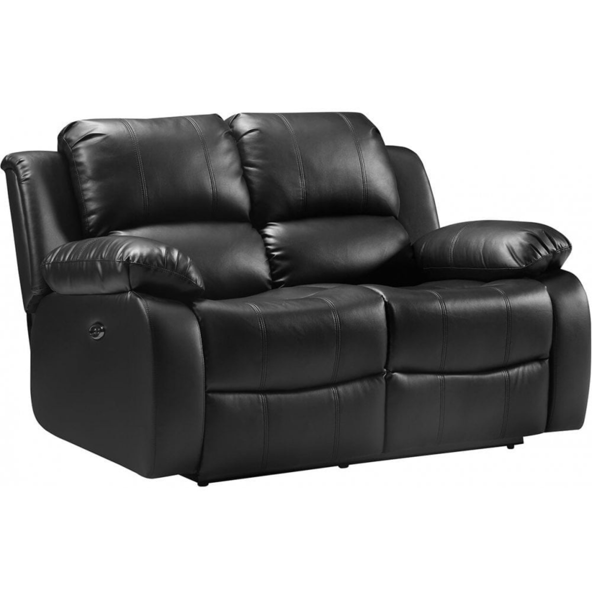 Valencia Black Leather Electric Recliner 2 Seater Sofa - Furniture Instore