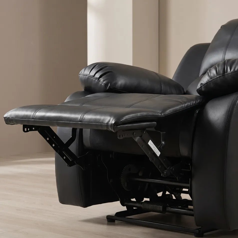 Valencia Black Leather Electric Recliner Chair - view 5 - Furniture Instore