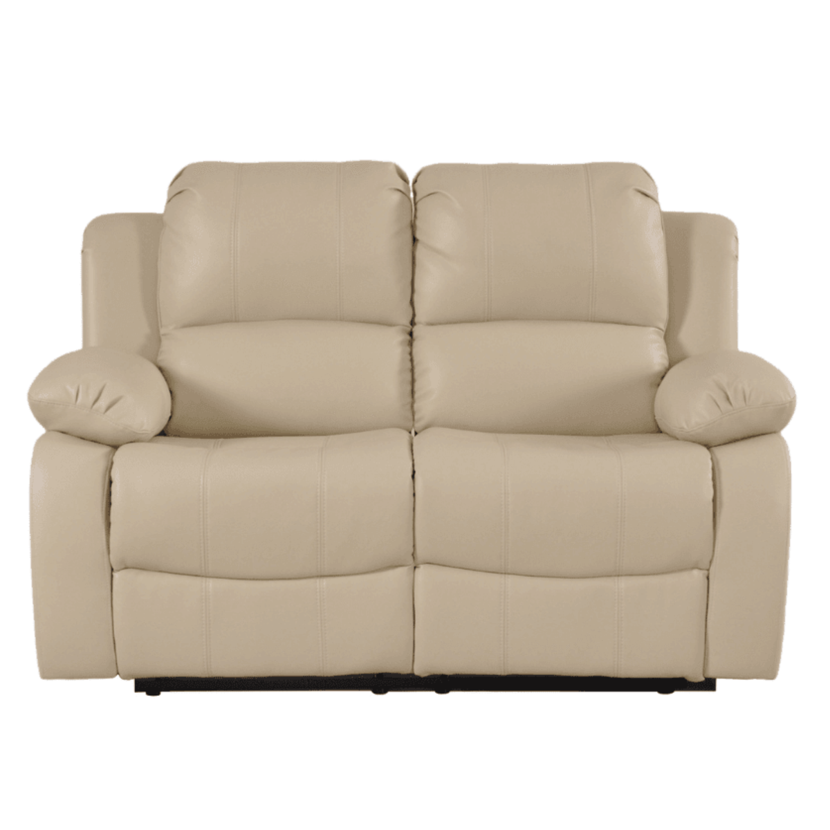 Valencia Cream Leather 2 Seater Manual Recliner Sofa - Furniture Instore