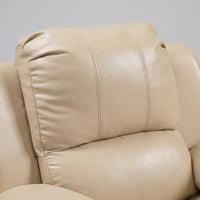Valencia Cream Leather Manual Recliner Armchair - view 4 - Furniture Instore
