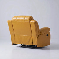 Valencia Leather Mustard Recliner Armchair - view 6 - Furniture Instore