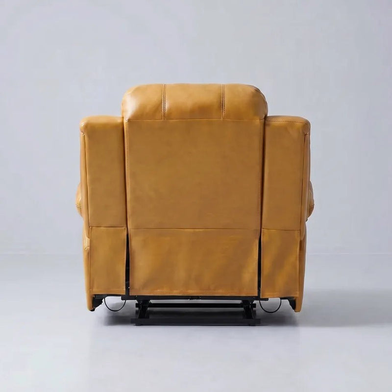 Valencia Leather Mustard Recliner Armchair - view 7 - Furniture Instore