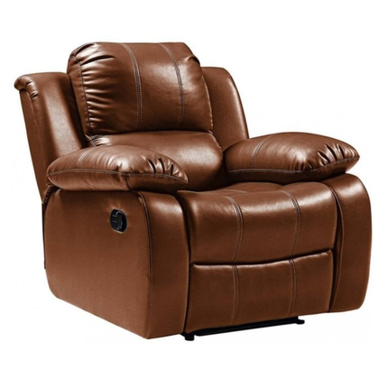 Valencia Leather Tan Manual Recliner Armchair - Furniture Instore