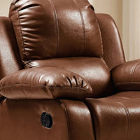 Valencia Leather Tan Manual Recliner Armchair - view 5 - Furniture Instore
