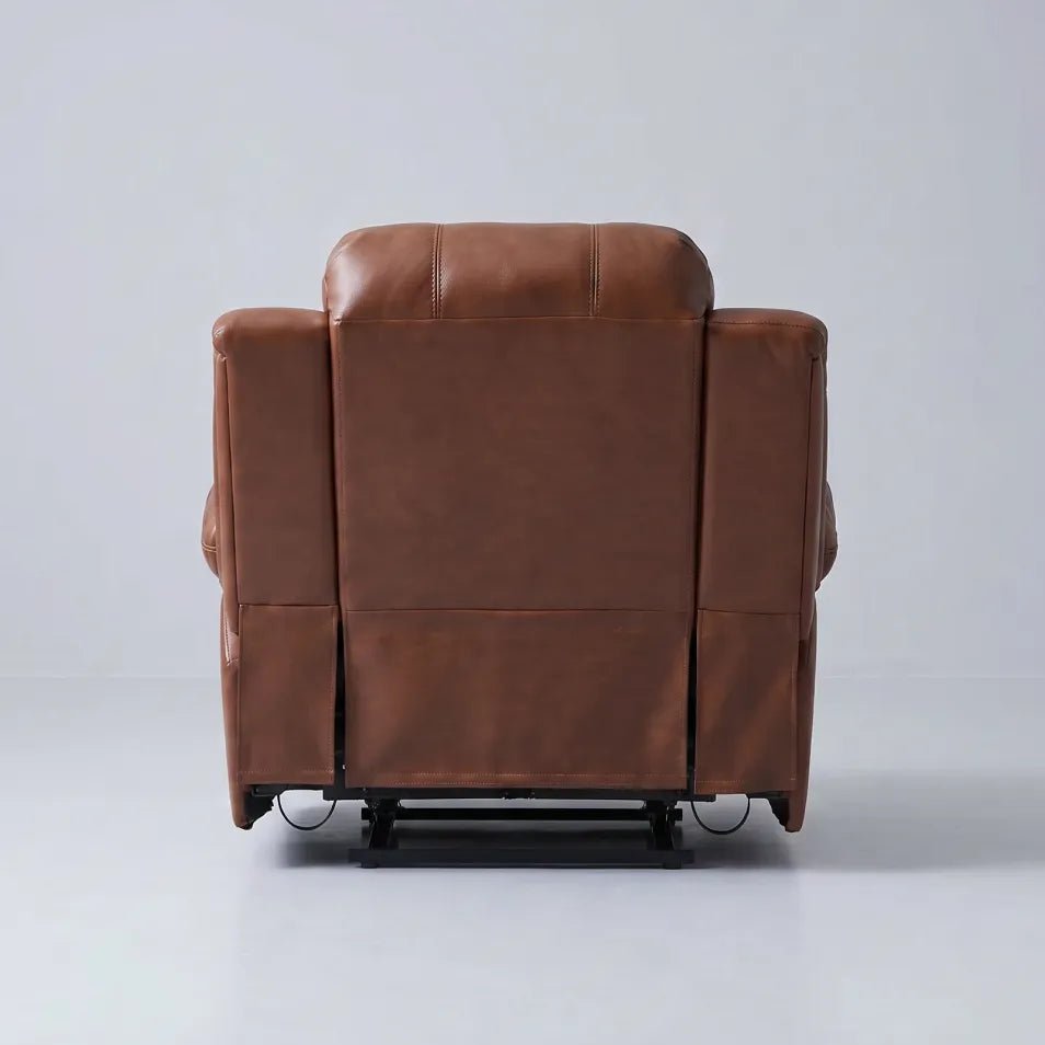 Valencia Leather Tan Manual Recliner Armchair - view 6 - Furniture Instore