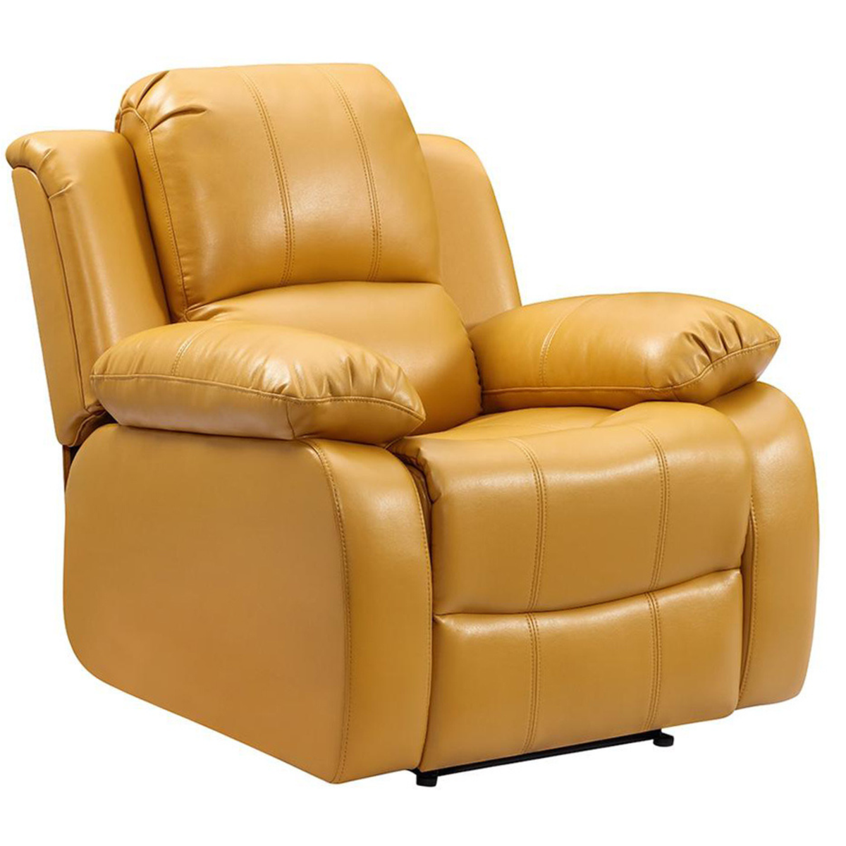Valencia Leather Mustard Recliner Armchair - Furniture Instore