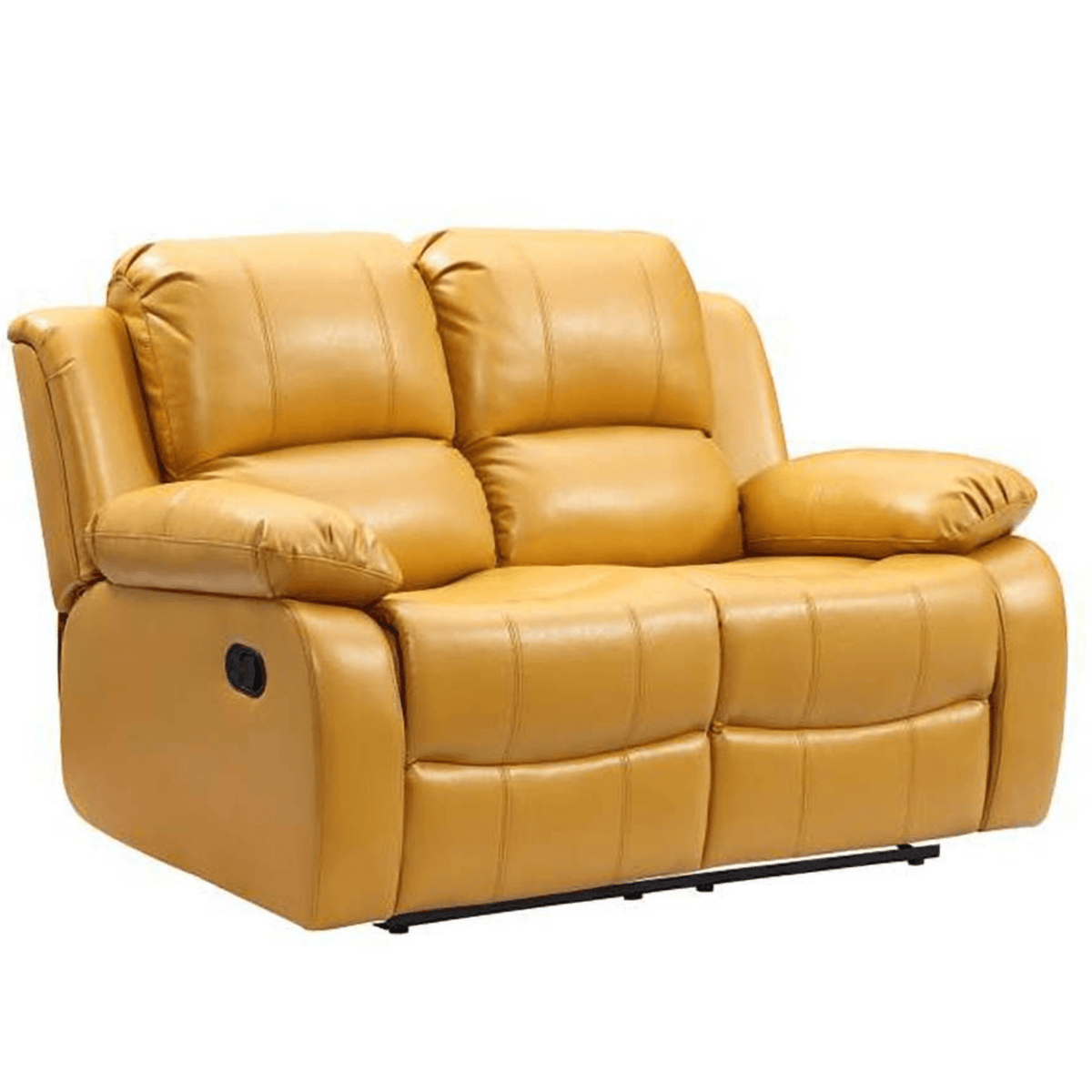 Valencia Mustard Leather Manual Recliner 2 Seater Recliner Sofa - Furniture Instore