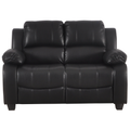 Valerie Black Leather 2 Seater Sofa