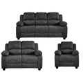 Valerie Charcoal Fabric 3+2+1 Seater Sofa Set