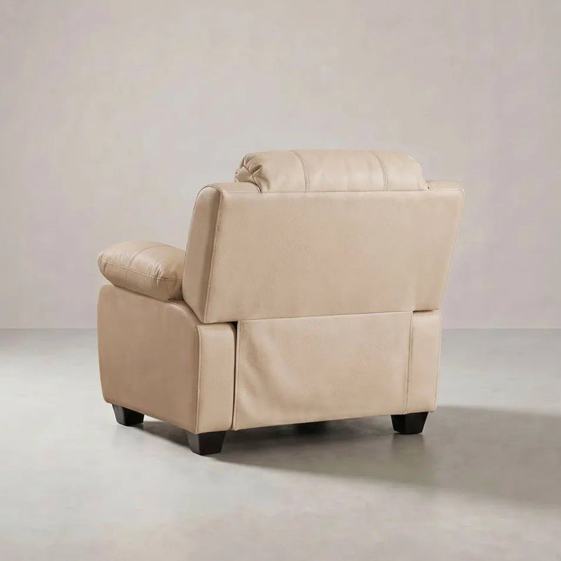 Valerie Cream Leather Armchair - Furniture Instore