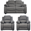Valerie Grey Fabric Sofa Modern 2+1+1 Seater Sofa Set