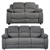 Valerie Grey Fabric Sofa Modern 3+2 Seater Sofa Set