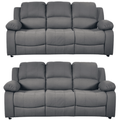 Valerie Grey Fabric Sofa Modern 3+3 Seater Sofa Set