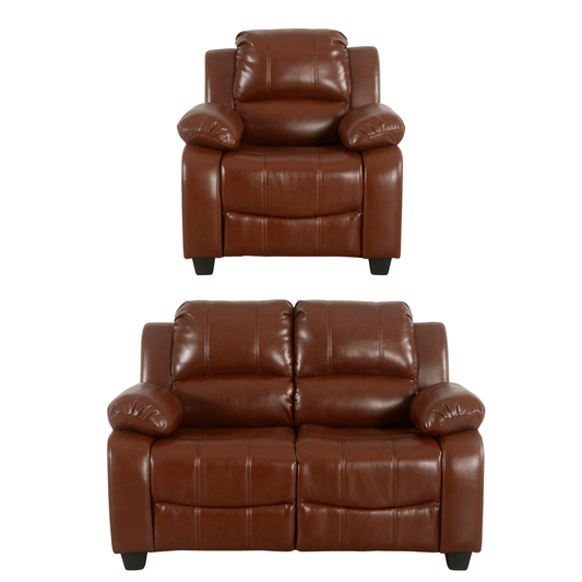 Valerie Tan Leather Modern 2+1 Seater Sofa Set
