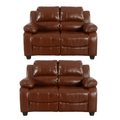 Valerie Tan Leather Modern 2+2 Seater Sofa Set