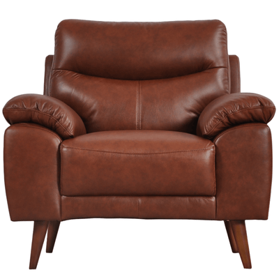 Vantage Genuine Leather Tan Armchair
