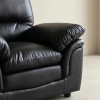 Verona Black Leather 3+1 Seater