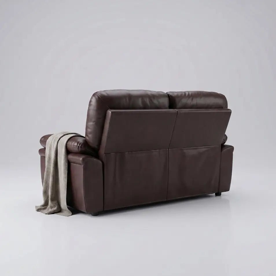 Verona Brown Leather 2 Seater Sofa - Furniture Instore