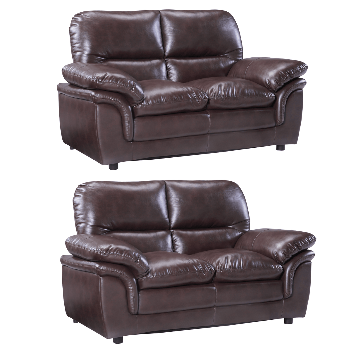 Compact brown 2+2 sofa set