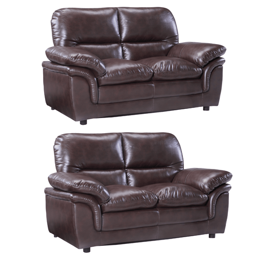 Compact brown 2+2 sofa set