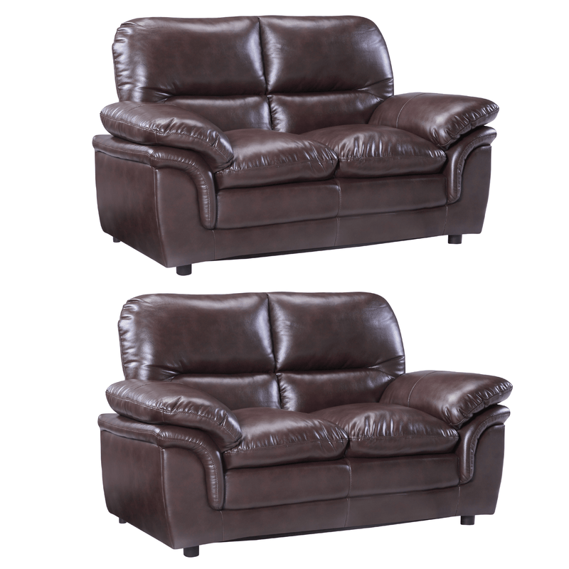 Compact brown 2+2 sofa set