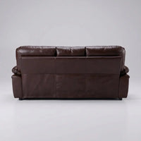 Verona Brown Leather 3 Seater Sofa - Furniture Instore