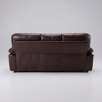 Verona Brown Leather Sofa Set 