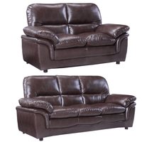 Verona Brown Leather 3+2 Seater Sofa Set