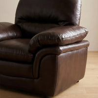 Verona Brown Leather Armchair - Furniture Instore