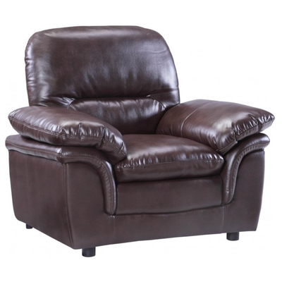 Verona Brown Leather Armchair