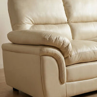 Verona Cream Leather 2 Seater Sofa - Furniture Instore