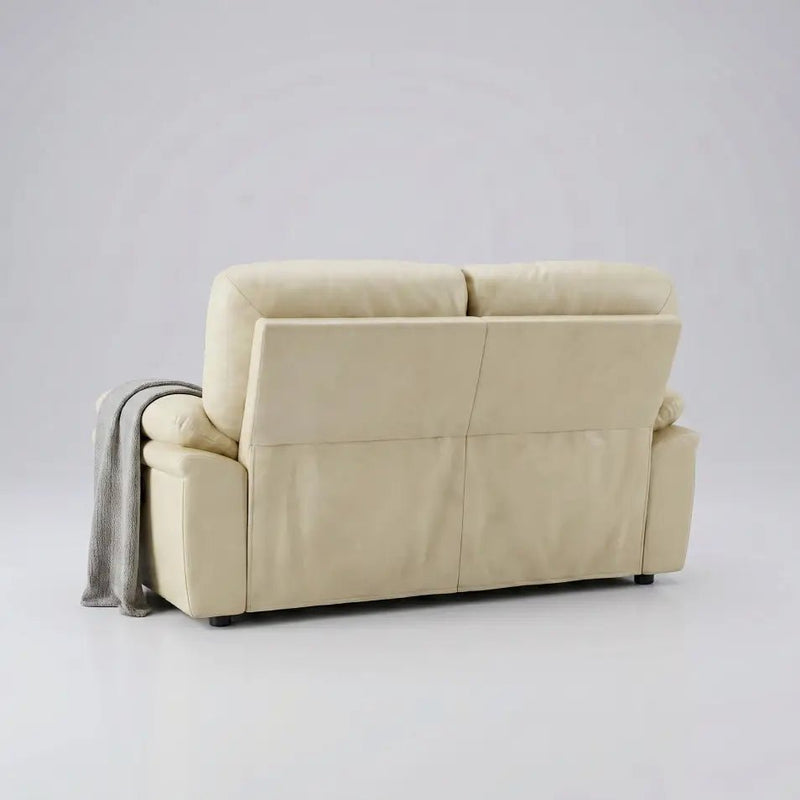 Verona Cream Leather 2 Seater Sofa - Furniture Instore