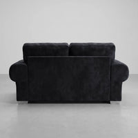 Verona High Back Black Fabric 3 Seater Sofa Bed - Furniture Instore
