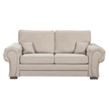 Verona High Back Cream Fabric 2 Seater Sofa