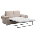 Verona High Back Cream Fabric 3 Seater Sofa Bed