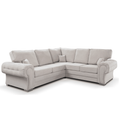 Verona High Back Cream Fabric Corner Sofa Bed