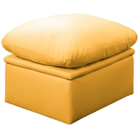 Verona Mustard Leather Footstool