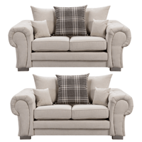 Verona Scatter Back Cream Fabric 2+2 Seater Sofa Set