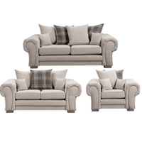 Verona Scatter Back Cream Fabric 3+2+1 Seater Sofa Set