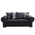 Verona Scatter Black Fabric 3 Seater Sofa